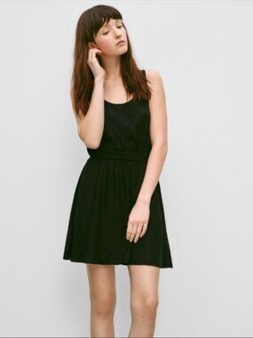 ARITZIA (XXS) Talula Roppongi Dress Black Mini Elastic Waistband Pockets
